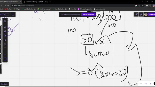 maximum subarray sum easy explanation in tamil | KADANE'S ALGORITHM | leetcode-53