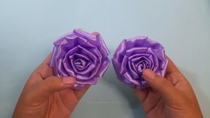 Удивительные трюки с ленточными цветами _  цветов с помощью линейки атласная лента