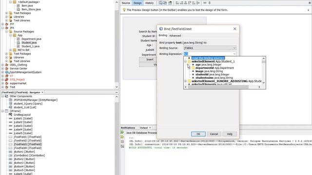 Java Netbeans and JPA - Binding DB with textbox and jtable смотреть онлайн