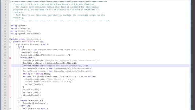 C# Network Programming: Intro to TCPListener & TCPClient Classes смотреть онлайн