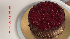 Блинный шоколадно-вишнёвый торт без сахара и без духовки