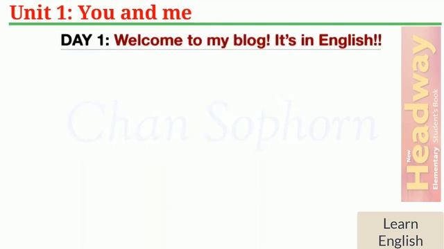 New Headway Elementary Student's Book 4th - Unit 01 смотреть онлайн