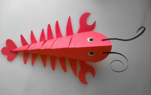 Какой усатый получился! Делаю рака из бумаги.