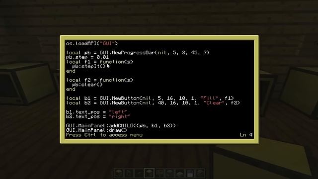 [Проекты] Minecraft ComputerCraft GUI библиотека смотреть онлайн