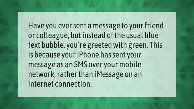 Why are my messages green to another iPhone? смотреть онлайн