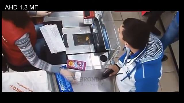 Двойная атака за две минуты  Обман продавца на кассе  AHD 1 3 МП