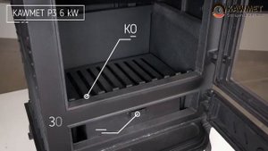 Печь-камин чугунная Kaw-Met P3 - видео