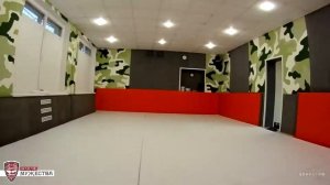 Монтаж борцовского ковра и стеновых протекторов BORKOVER & ADEGMA