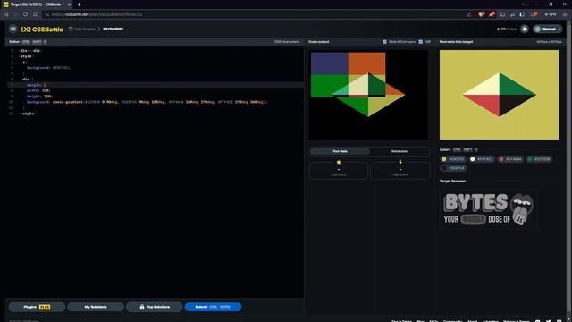 The Daily Targets Series: HTML and CSS Challenge by CSS Battle - 2-11-2023