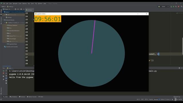 Необычные Часы на Python [ Pygame смотреть онлайн