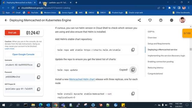 Deploying Memcached on Kubernetes Engine | Google Cloud Ready Facilitator Program 2022 смотреть онлайн