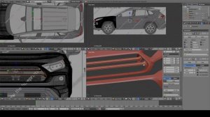 Blender 3D моделирование автомобиля Toyota RAV4 2020