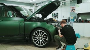 Range Rover Bespoke ultimate edition полная оклейка в матовый полиуретан