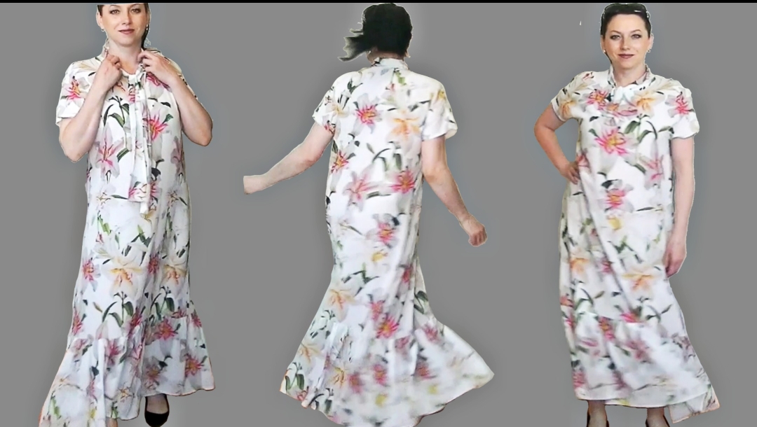 Как сшить воздушное платье на любую фигуру? Платье из шифона на шифоновой полкладке. смотреть онлайн