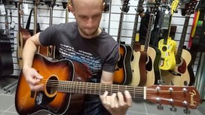 Testing guitar Fender CD-60/SB