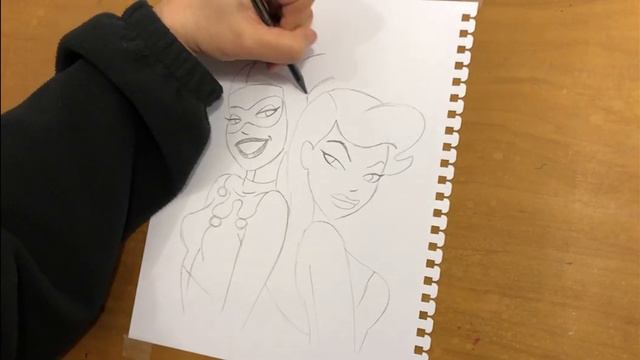 Sketching 101 - How to Draw Harley Quinn and Poison Ivy смотреть онлайн