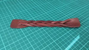 Работа с кожей. Браслет из натуральной кожи. Браслет косичка