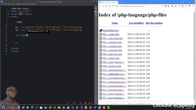 020 - PHP Array Operators | PHP Tutorial for Beginners Full Course