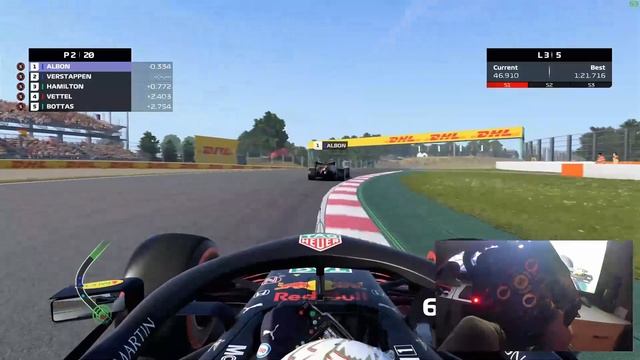 F1 2020 Gameplay  Webcam action!  Competitive race with the Thrustmaster F1 add on wheel!
