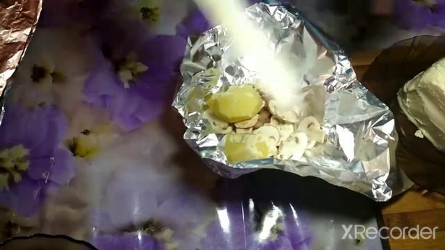 Картошка с мясом запеченая в аэрогриле