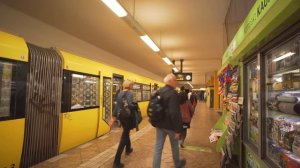 Germany, Berlin, U-Bahn ride from Karl-Marx-Straße to Neukölln