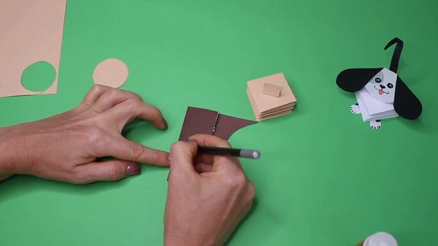 DIY Собачка из бумаги. Кавайная подвижная игрушка из бумаги. Простые поделки своими руками смотреть онлайн