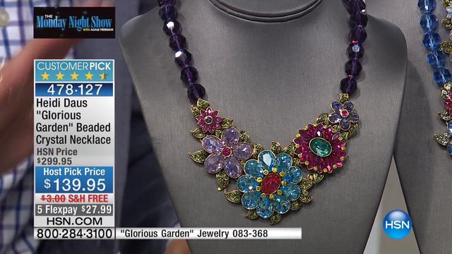 Heidi Daus "Glorious Garden" Beaded Crystal Necklace