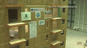 Тест дома из СИП - панелей на землетрясение