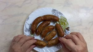 Домашняя колбаса. Как хорошо, когда она уже в морозилке.