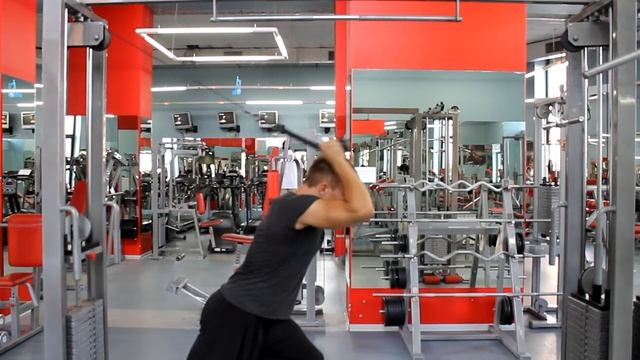 Разгибание рук (верхний блок). Трицепс смотреть онлайн