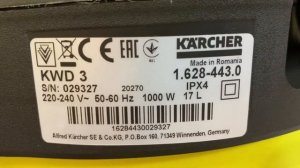 Строительный пылесос Karcher KWD 3 V-17/4/20 Suction Brush Kit Обзор Тест