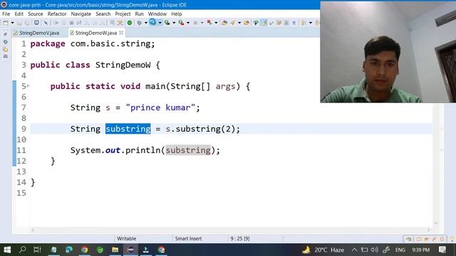 String subString() Method Use with example смотреть онлайн