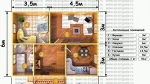 Проект дома из бруса 6х8 с мансардой