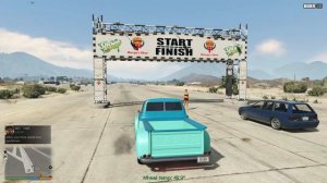 GTA 5 drag test Slamvan stock & tuning