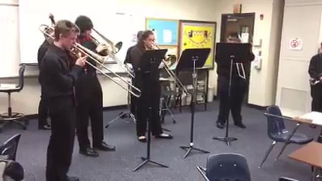 BTWHS Trombone Quartet plays Poor Butterfly (Hubbell/arr. Holcombe) 2016 смотреть онлайн