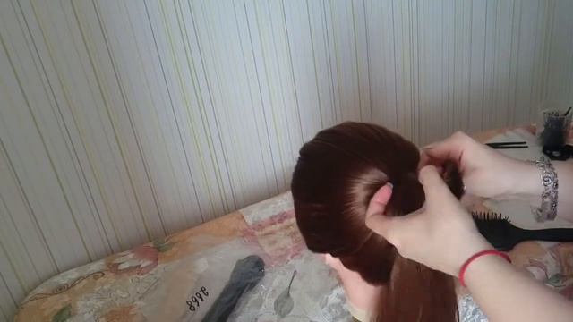 Бублик для волос с кнопкой и резинкой\\ Bag for hair with button and rubber band