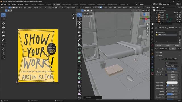 Isometric Room in Blender 3D | Part 3 | Shading, Texture | Blender 3.6 | 3D SHELL