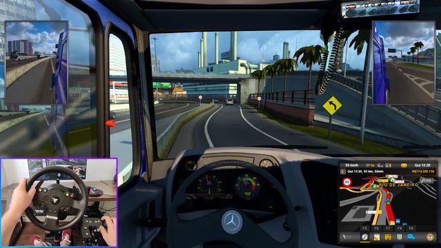 Euro Truck Simulator 2 - Mapa Rio de Janeiro - Thrustmaster TMX PRO Câmbio H e Button Box смотреть онлайн
