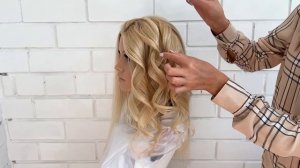 Curls on curling iron. Hair preparation for curls