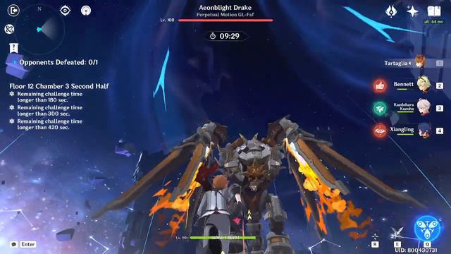 Childe One Rotation Floor 12 Bosses Patch 4.4 - Genshin Impact смотреть онлайн