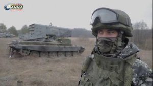 Работа тяжелой огнеметной системы ТОС-1А "Солнцепёк" по позициям украинских нацистов