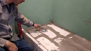 душевой поддон, быстро и без заливки бетона.