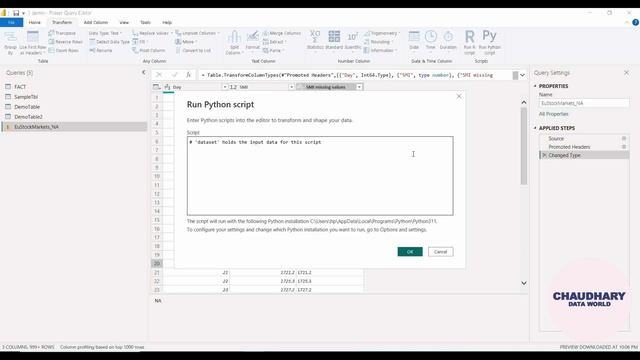 Run Python Script in Power Query Editor - Power BI смотреть онлайн