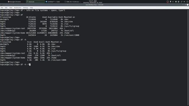 df | Linux | Command Line смотреть онлайн