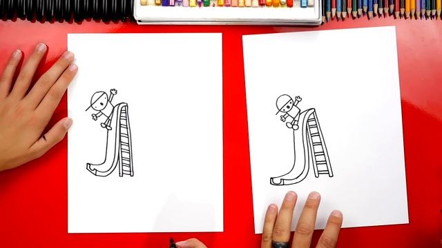 How To Draw A Playground With Slide And Swing смотреть онлайн