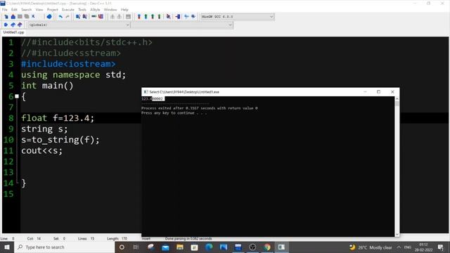 Convert float to string in c++ using 2 ways | Float to string datatype conversion смотреть онлайн