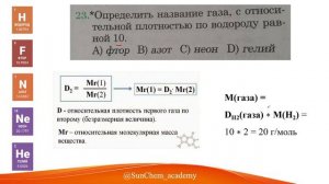 Определить название газа, с относительной плотностью по водороду равной 10. фтор, азот, неон, гелий