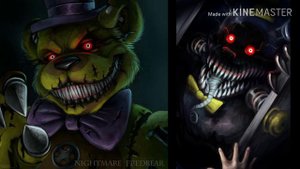 Nightmare fredbear and nightmare sing monster