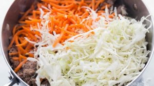 Тушенная капуста с фаршем