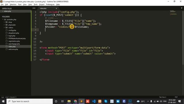 how to insert video file in MySQL database using php | how to insert video in database using php
